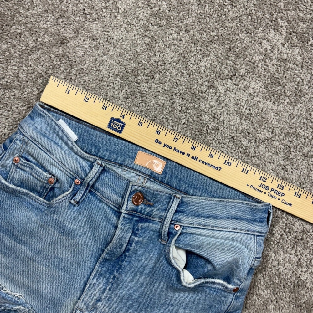 Mother The Weekender Fray California Cruiser Flare Jeans Light Wash 27 High Rise - Picture 4 of 10